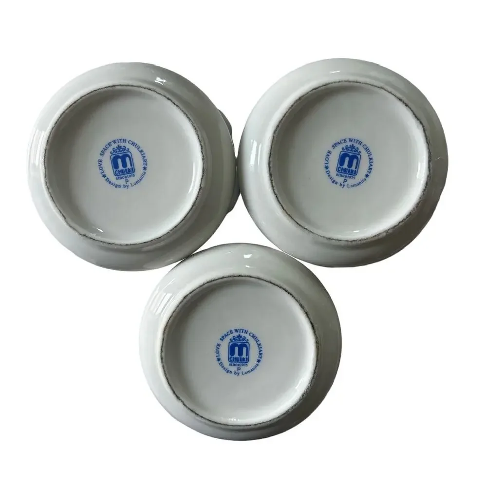 Love Space Lamanita Vintage‎ Set of 3 Spice Ceramic Jars Metal Tulip Rack